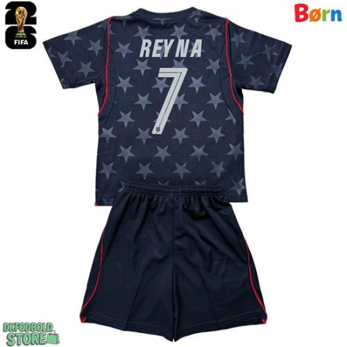 Forente stater Giovanni Reyna #7 Replika Babytøj Udebanesæt Børn VM 2026 Kortærmet (+ Korte bukser)